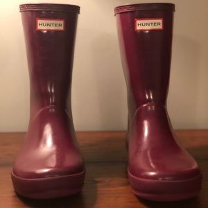 Hunter Rain Boots Violet Girls Size 13